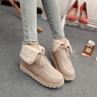 Fold-over Lace-up Shoes