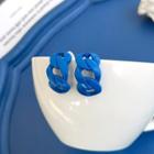 Chunky Chain Alloy Earring 1 Pair - Blue - One Size