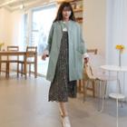 Stand-collar Lace-cuff Jacket
