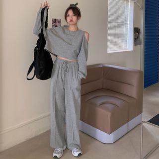 Cold Shoulder Sweatshirt / Sweatpants