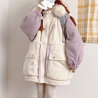Fluffy Hood Padded Jacket