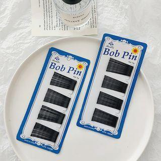 Set Of 60 : Hair Pin 60 Pcs - Flat Bobby Pin - Black - S