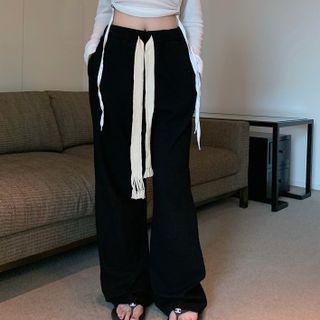 Long-sleeve T-shirt / Wide-leg Sweatpants