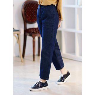 Straight-cut Wide-leg Jeans