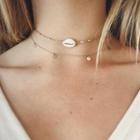 Alloy Shell Layered Choker As Shown In Figure - One Size