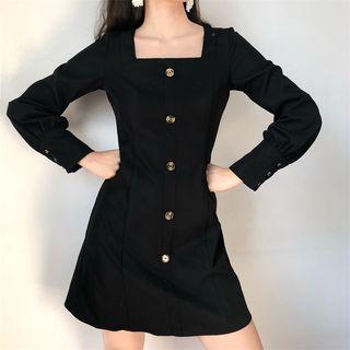 Square Neck Shirtdress