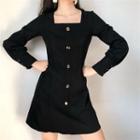 Square Neck Shirtdress