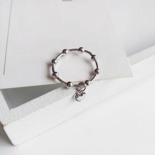 Heart Pendant Alloy Ring 1 Pc - Ring - Silver - One Size