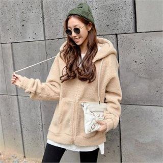 Zip-front Fleece Hoodie