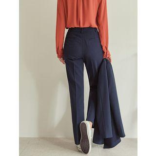 Flat Front Straight-cut Pants