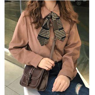 Long-sleeve Shirt With Necktie