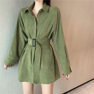Tie-waist Oversize Shirt
