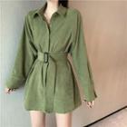Tie-waist Oversize Shirt