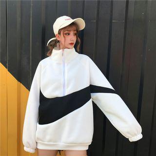 Mock-neck Half-zip Sweatshirt