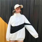 Mock-neck Half-zip Sweatshirt