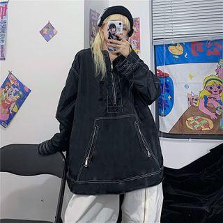 Half-zip Sweatshirt Black - One Size