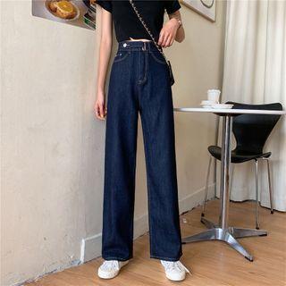 High-waist Shift Denim Pants