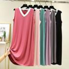 Sleeveless V-neck Sleep Dress
