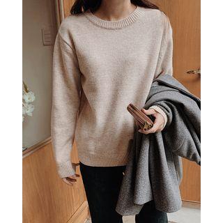 Round-neck Woolen Knit Top