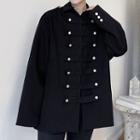 Button Strap Shirt Jacket