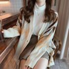 Argyle Loose-fit Cardigan / Slim-fit Skirt