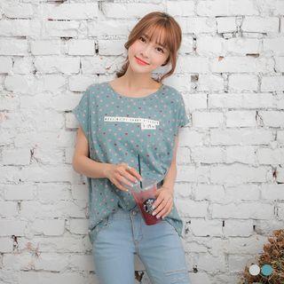 Lettering Off Shoulder Tee