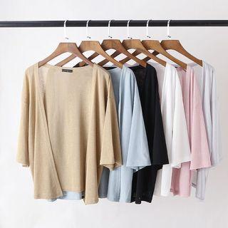 Linen 3/4-sleeve Cardigan