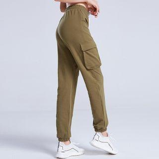 Pocket Detail Cropped Sweatpants