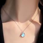 Faux Gemstone Pendant Sterling Silver Necklace Silver - One Size
