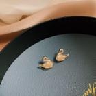 Swan Ear Stud 1 Pair - Gold - One Size