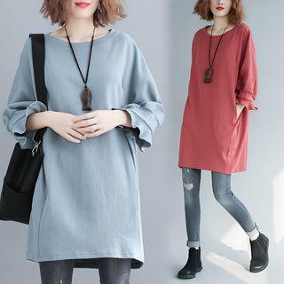 Puff Sleeve Loose T-shirt Dress