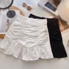 High-waist Ruffle-trim Skirt
