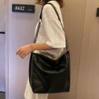 Chain Studded Crossbody Bag Black - One Size