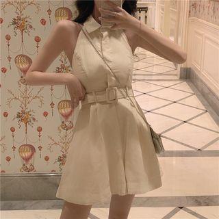 Halter Sleeveless Mini Dress