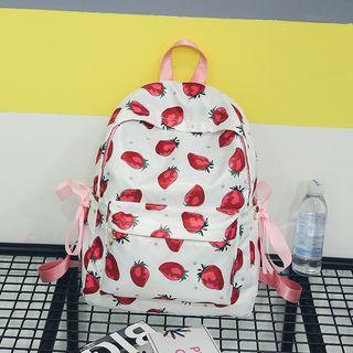 Strawberry Canvas Backpack