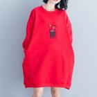 Printed Pullover Red - One Size