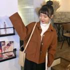 Cropped Snap-button Coat