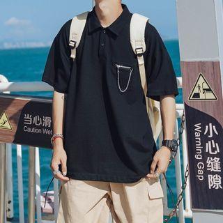 Short-sleeve Chained Polo Shirt