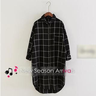 Check Long Blouse