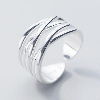 Layered Open Ring S925 Silver - Ring - Silver - One Size