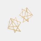Hollow Star Stud Earring 1 Pair - As Shown In Figure - One Size