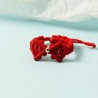 Bow Woven Cord Bracelet Red - One Size