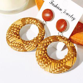 Woven Hoop Drop Earring