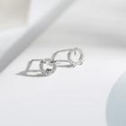 925 Sterling Silver Mismatching Rhinestone Accent Hoop Pig Earrings As Shown In Figure - One Size