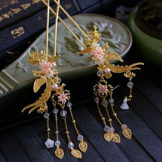 Wedding Retro Phoenix Hair Stick 1 Pair - Gold - One Size