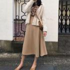 Set: Knit Jacket + Top + Midi Skirt