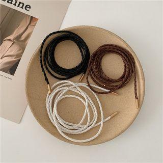 Braided Faux Leather String Belt