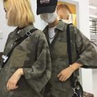 Couple Matching Camouflage 3/4-sleeve Shirt