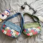 Lettering Christmas Tree Print Crossbody Bag