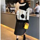 Cow Print Sweater As Shown In Figure - One Size